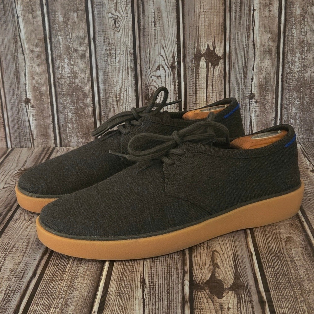 Sz 12 Mens Rothy's Monty Brown Merino Wool Lace Up Comfort Sneakers Excellent